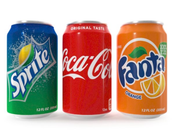 Cola Fanta Sprite